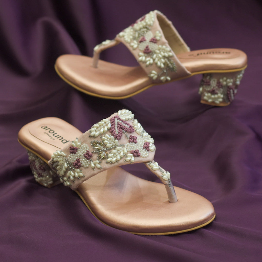 Pastel shade chappals for festivals and occasions