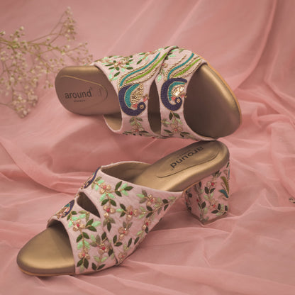 Pastel sandals for traditional outfits during festivities