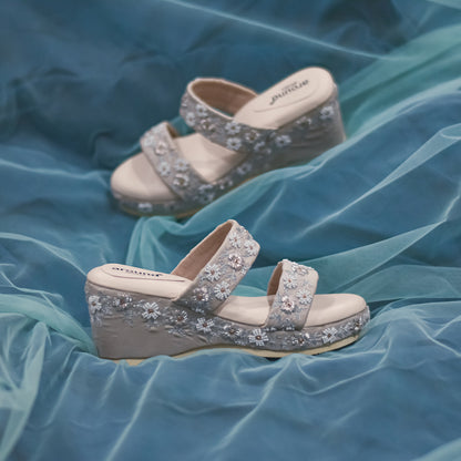 Silver Girl's Shoes for Sangeet