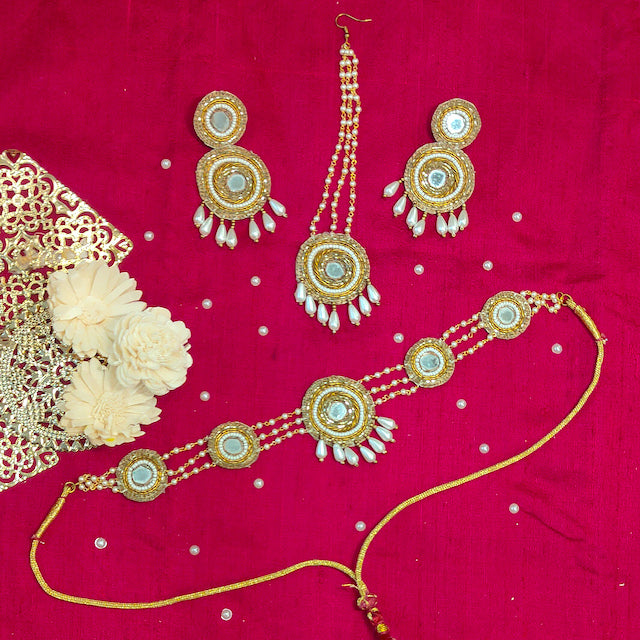 Yellow Jewellery Set for Haldi Ceremony