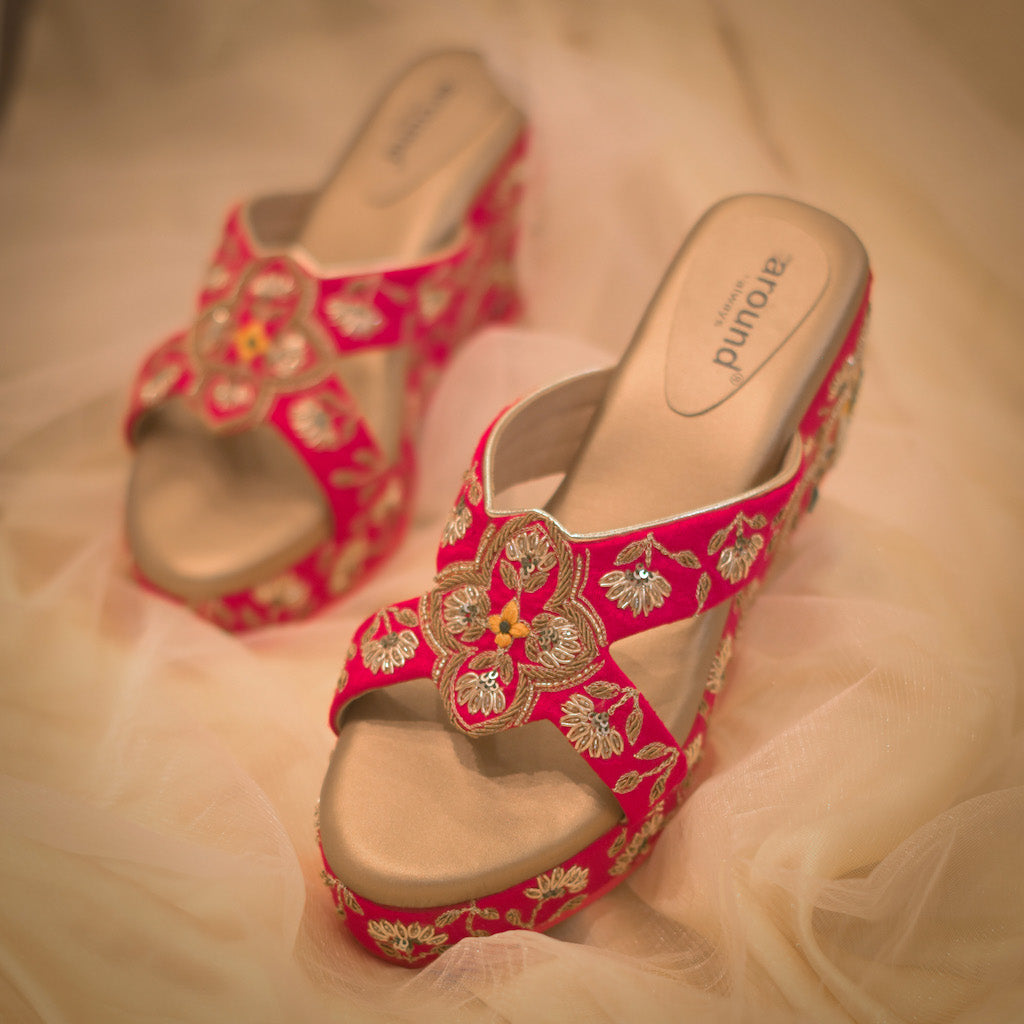 High heel bridal wedges from India