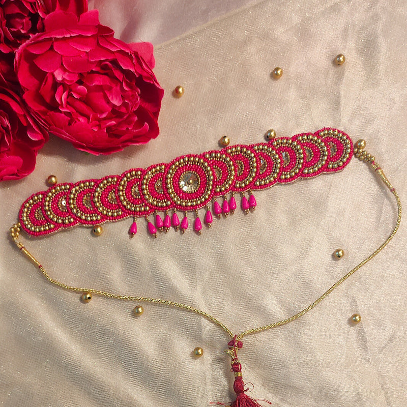 Haldi beaded necklace for bride to be