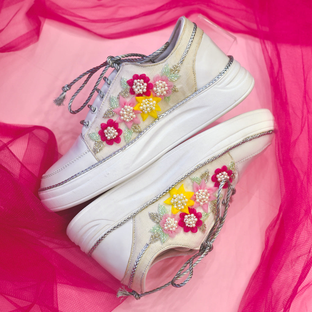 Multicolour designer sneakers for young girls and brides