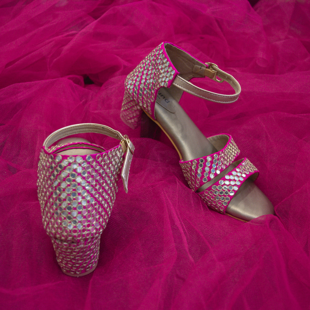 Pink occasion footwear for girls