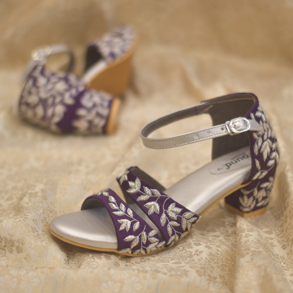 Purple Kimora Heels Sandals for woman – Mercedes Campuzano
