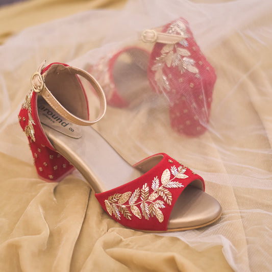 Red Wedding Shoes for Indian Bride