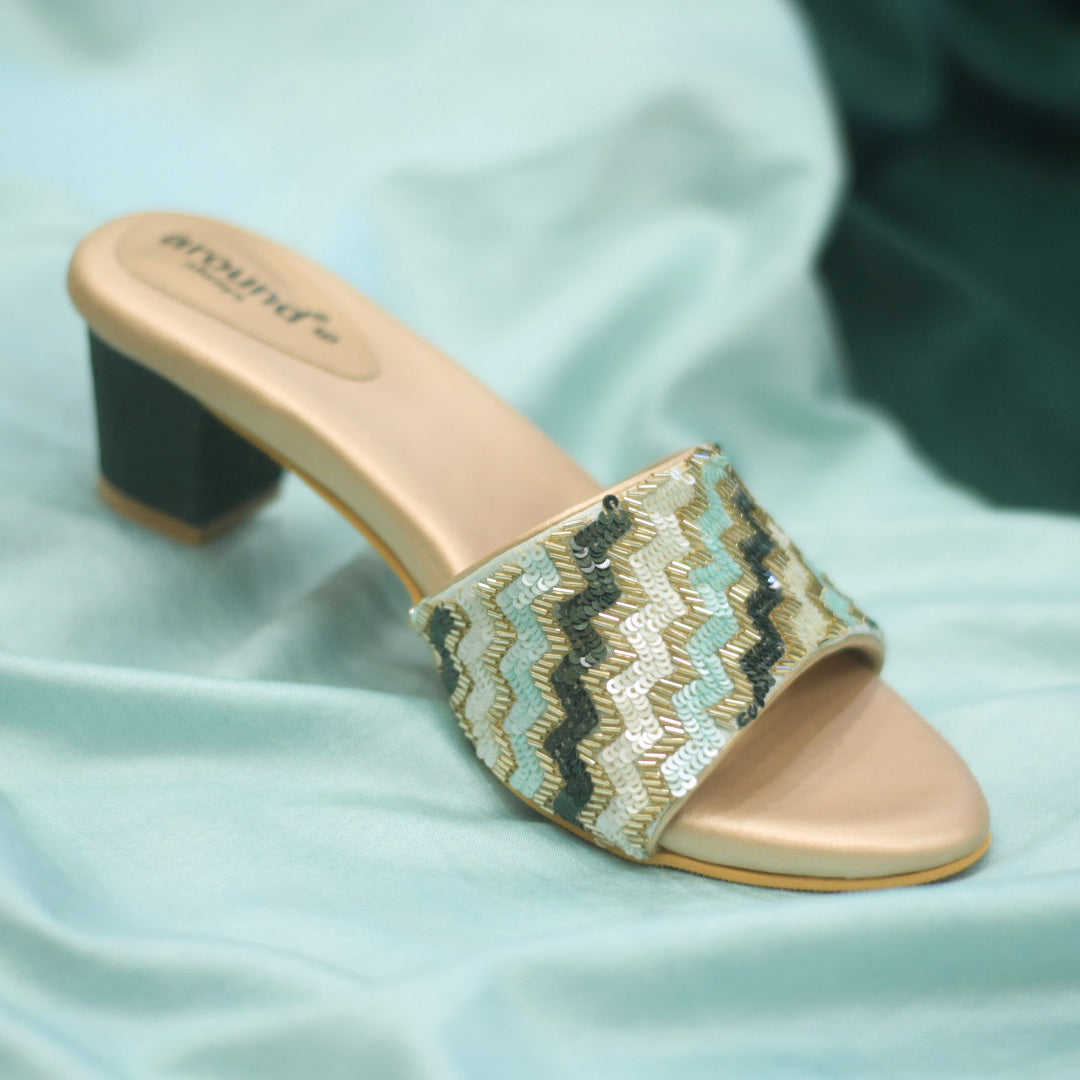 Buy Elegant Designer Girls Stylish Block Heel Sandals (Black, numeric_8) UK  Size 8 at Amazon.in