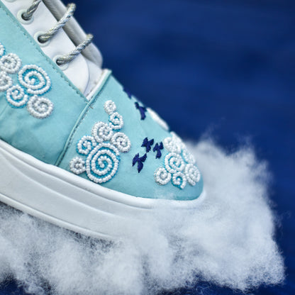 Indian hand embroidered trendy sneakers