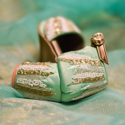 Embroidered sangeet heels for bridesmaids