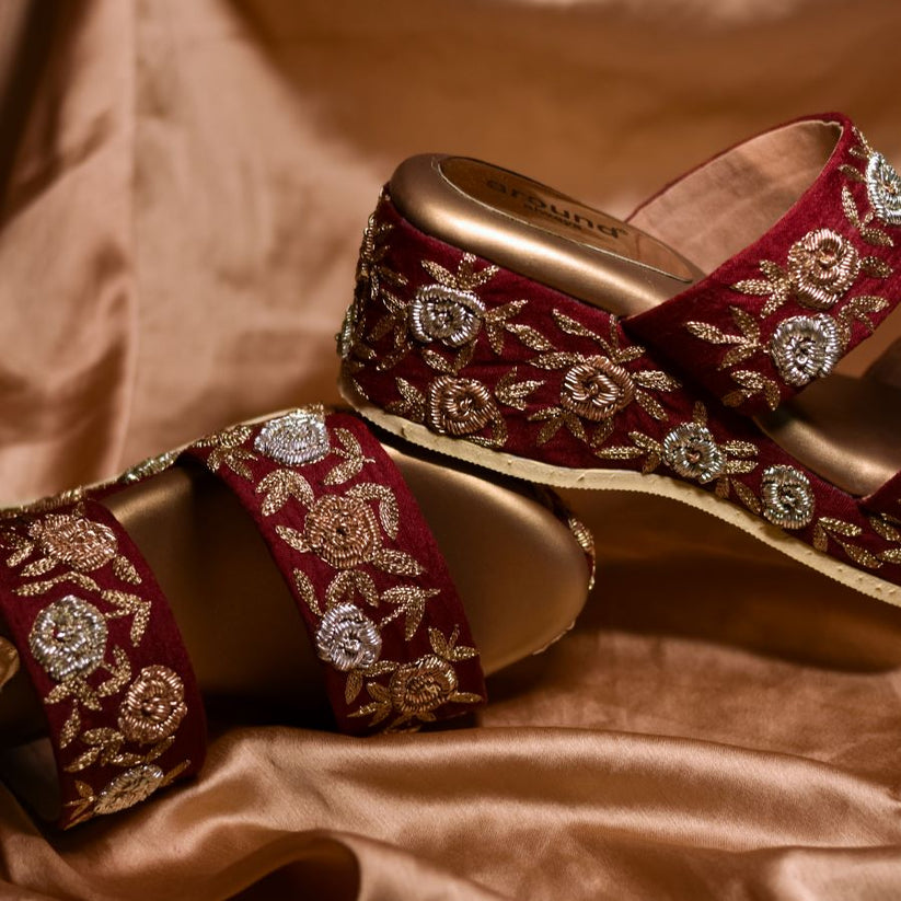 Liza Silver Sandals | Heels for Sangeet and Wedding Functions – aroundalways